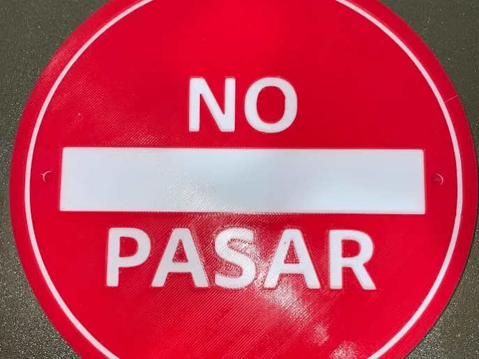 cartel no pasar
