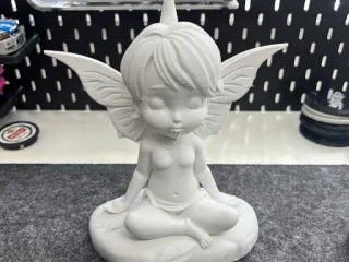 ✨Moonlit Fairy 🌟Chibi on Star! Dreamy Garden Statue