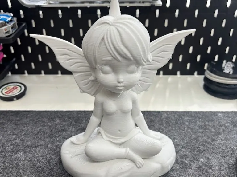 ✨Moonlit Fairy 🌟Chibi on Star! Dreamy Garden Statue