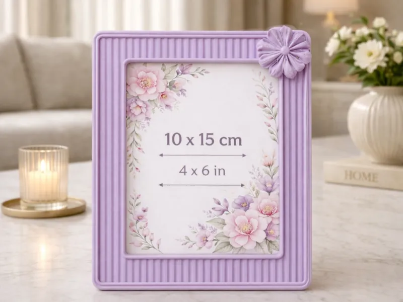 floral picture frame stl, 10x15 cm photo decor