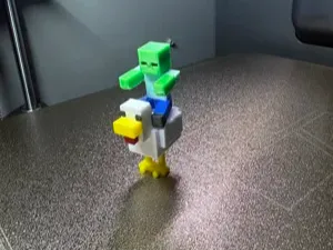 Мем с куриным наездником из Minecraft