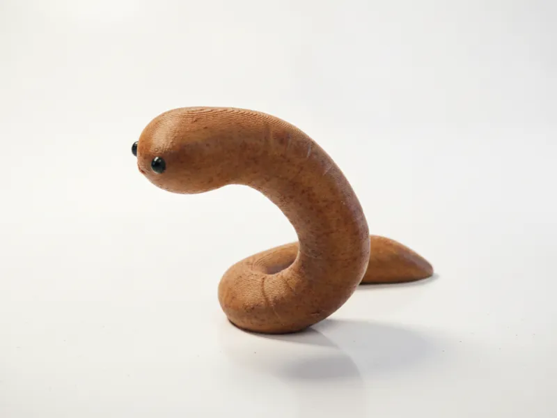 Worm Sculpture Animal Figurine 3D Printable