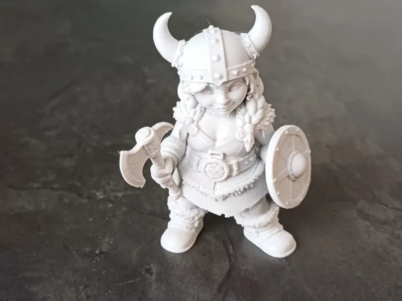 Viking Shieldmaiden with Axe and Shield Figurine