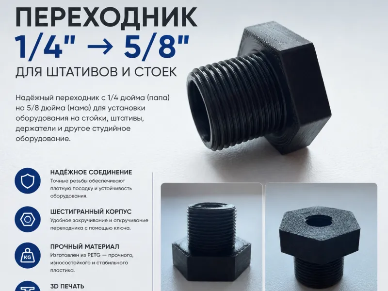 Adapter 5/8 to 1/4 