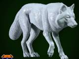 Gray wolf mode - wolf statue - decor - 3D print-0