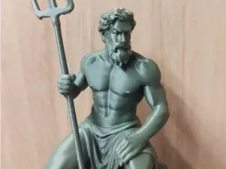 Poseidon Neptune the Sea King – Kneeling Trident Statue