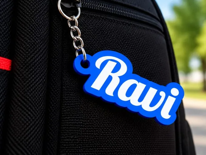Porta-Chaves Personalizado Nome Ravi Chaveiro 3D