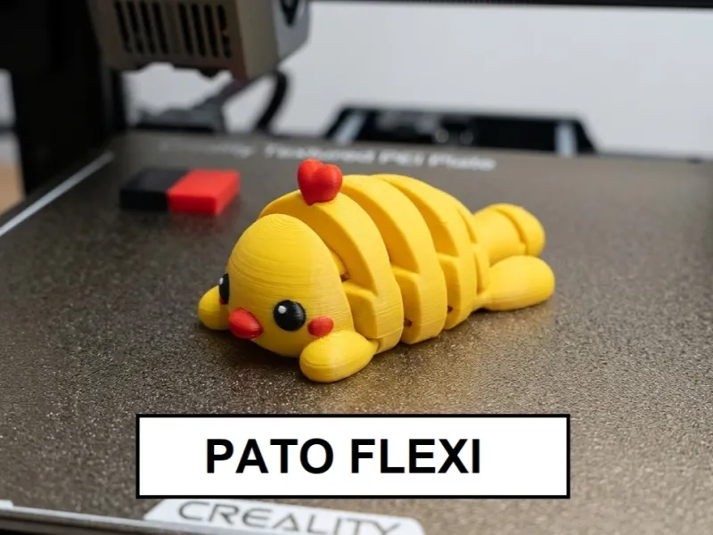 Jouet canard flexi mignon avec motif cœur (Impression en place)