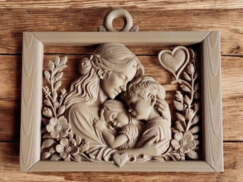 Mother’s Heart – Embrace of Two Children Relief