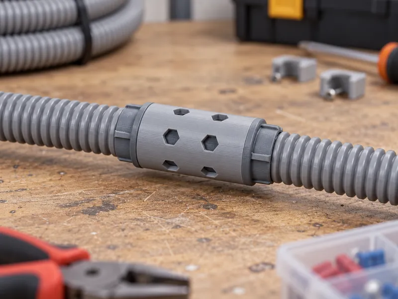 Raccord pour conduit ondulé de 16 mm – Imprimable en 3D