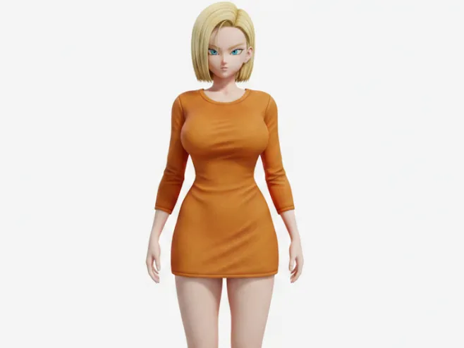 Androide 18 Dragon Ball Modelo 3D