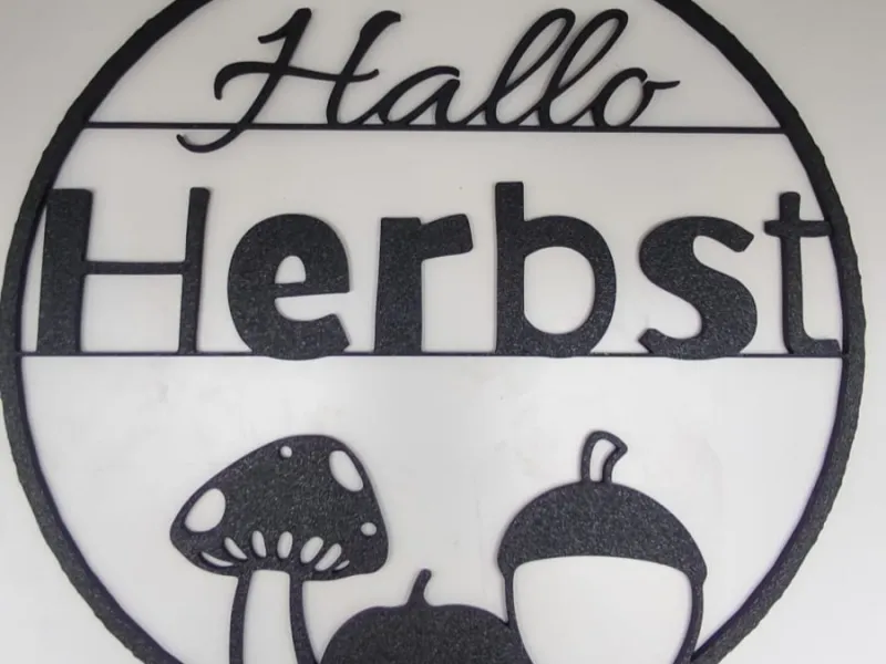 Hallo Herbst Türschild