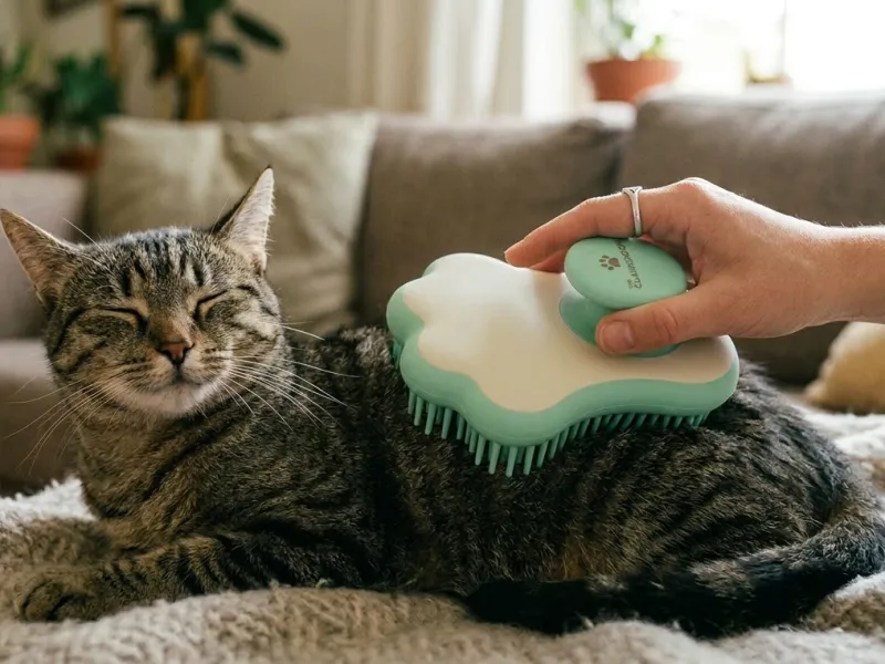 符合人体工学的猫咪按摩刷/“爪爪正能量”按摩刷