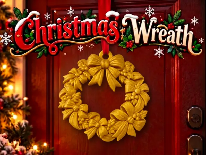 Guirlanda de Natal com Laço e Decoração