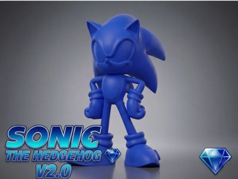 Figurinha de Fã Simples no Estilo Sonic the Hedgehog