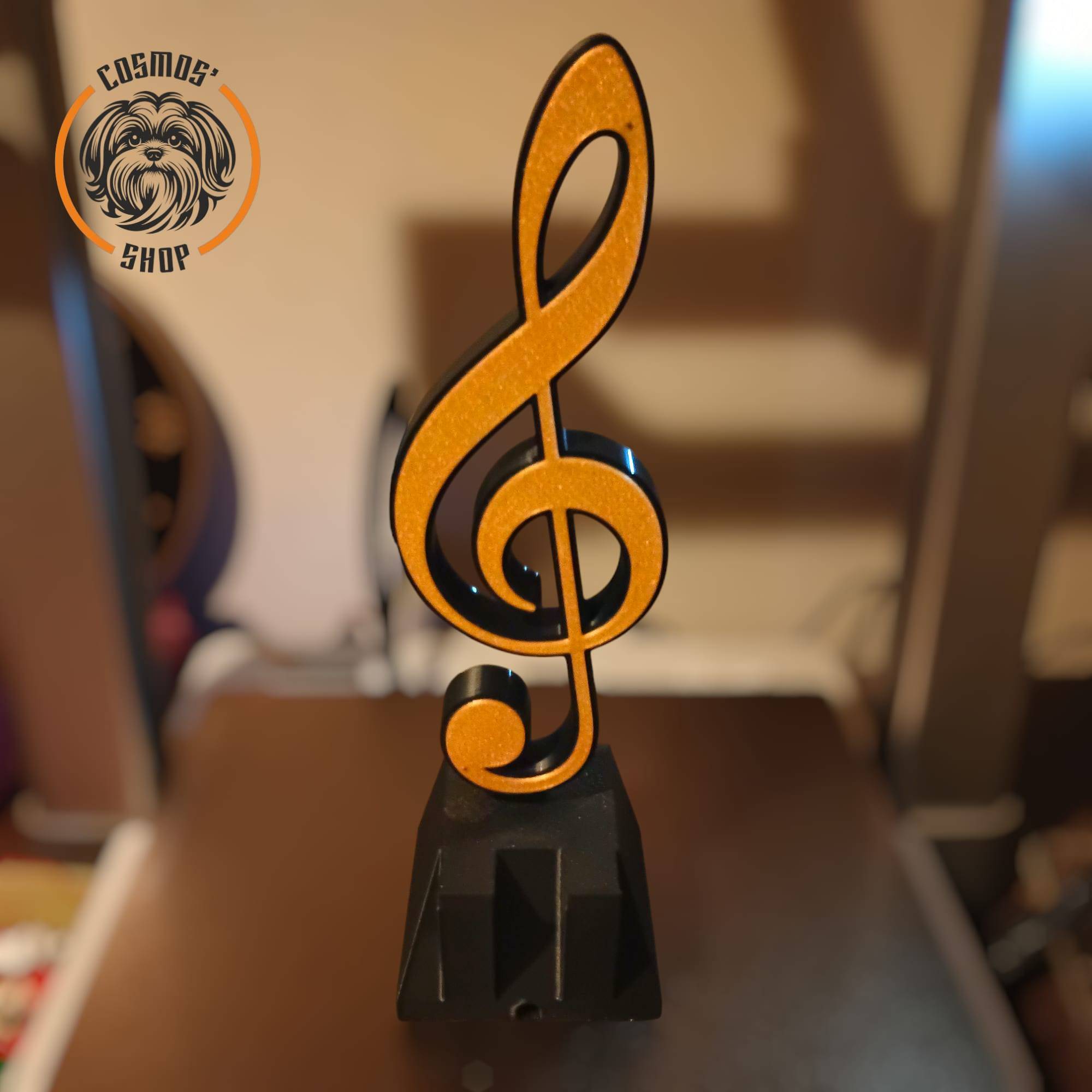 3D Printable G Clef Phone Stand STL Model