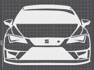 Seat Leon FR Front - Silhouette Wall Decoration