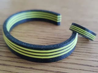 Three lines Bracelet and Ring