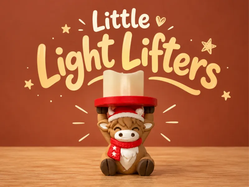 Highland Cow Christmas Little Light Lifters