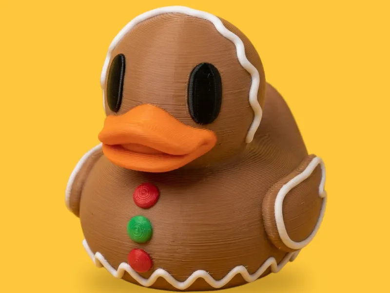 Pato de Borracha do Homem de Biscoito de Gengibre - Estatueta de Natal