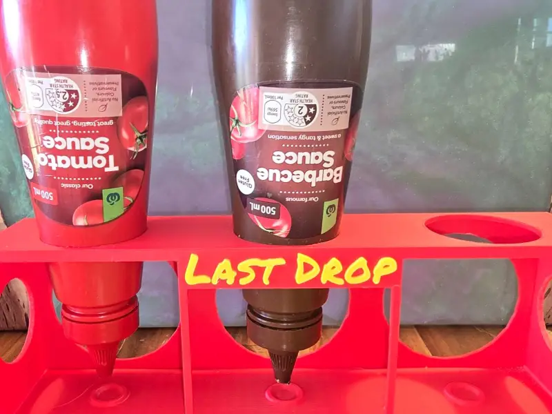 Last Drop Sauce Bottle Caddy with tooth pick holder