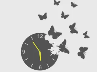 Wall Clock Papillons - MOKA Design