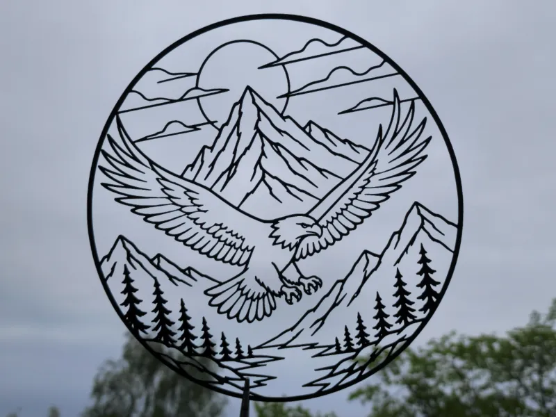 Majestic Eagle Mountain 2D Wall Art