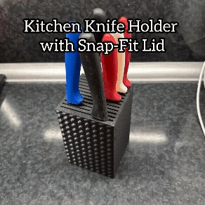 Kitchen Knife Holder with Snap-Fit Lid-0
