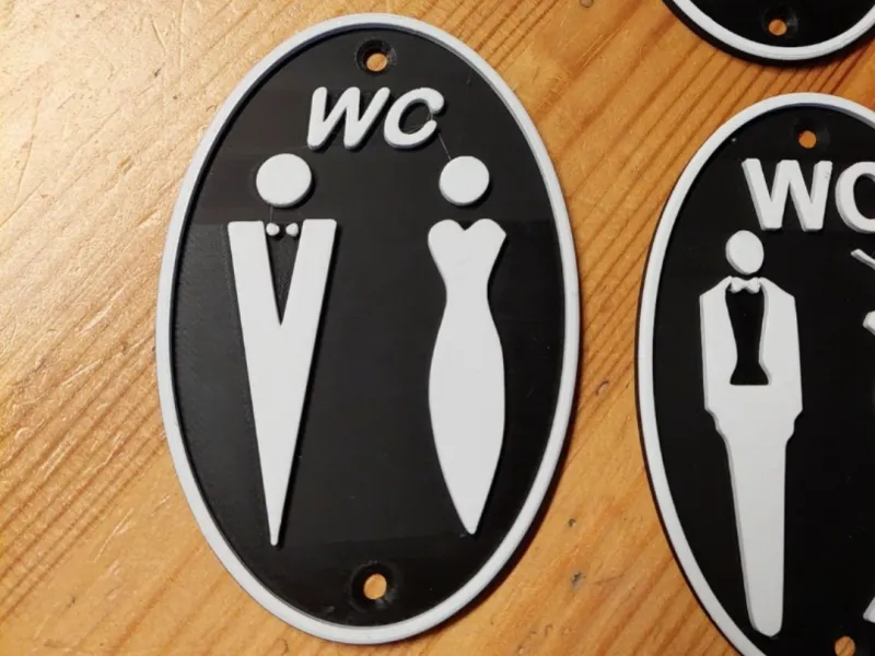 WC Toilet Door Symbol 1