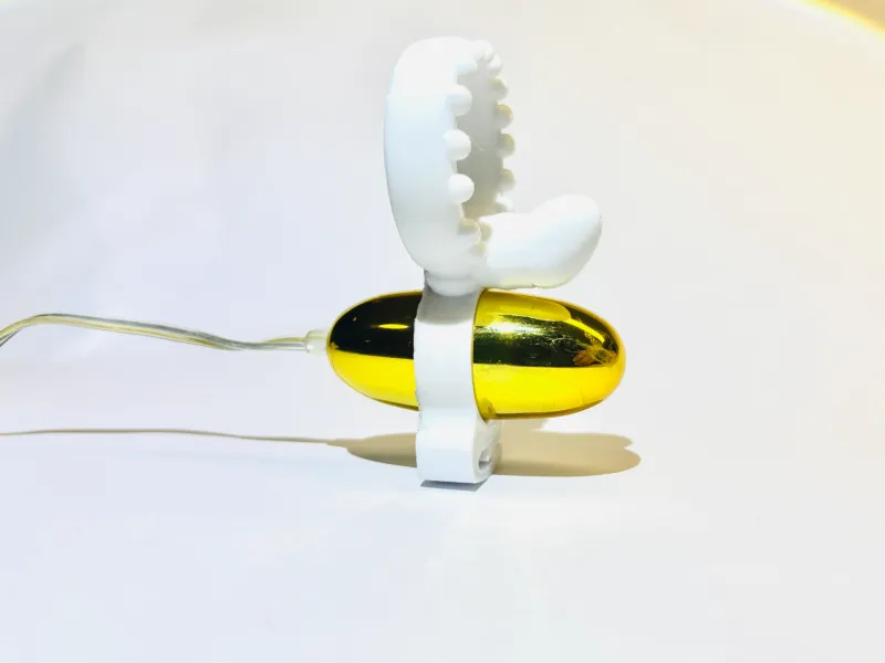 Cock Ring with Glans & Frenulum Stimulator + Vibro Egg Adap.