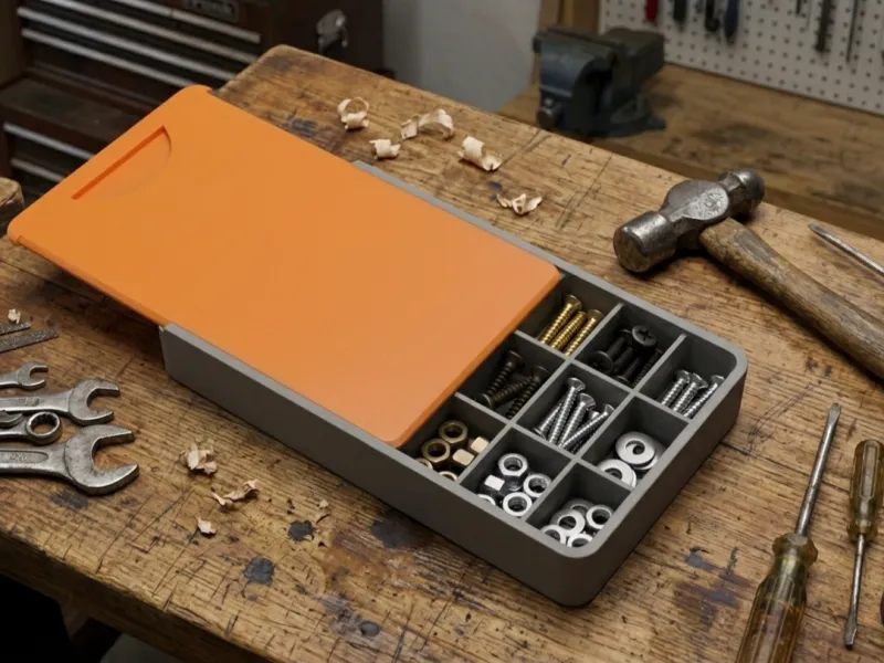 Caja de tornillos con tapa