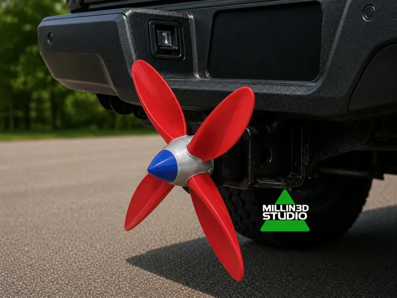 Spinning Airplane Prop Trailer Hitch