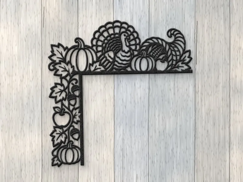 Turkey Cornucopia Corner Door Topper
