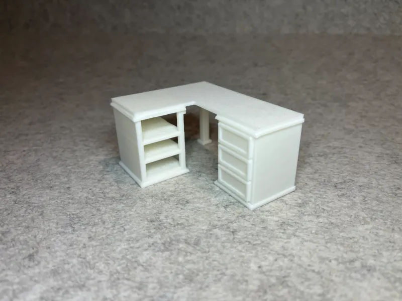 Dollhouse corner computer desk miniature