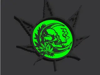 Cannabis Skull Ashtray