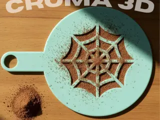 Spider web stencil - Coffee