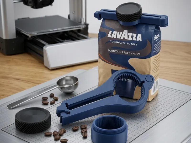Clipe hermético para saco de café