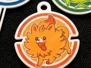 Pombon Fire Pokemon Keychain and Bookmark