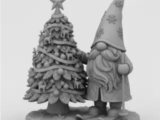 Christmas Tree Gnome with Star on Ski's cause I can