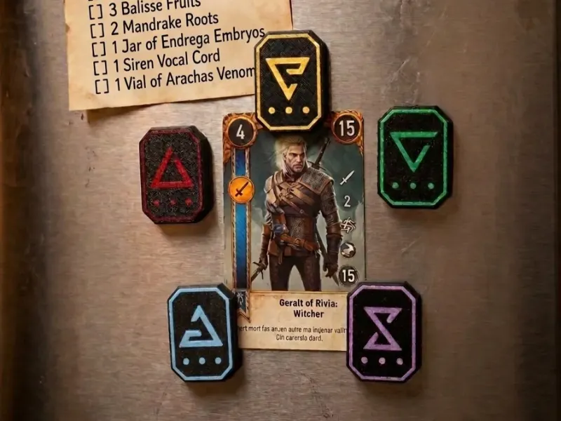 The Witcher Glyph/Signs Magnets