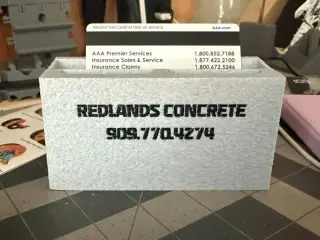 Concrete Block business card holder