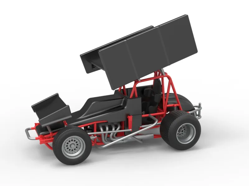 Vintage Winged Sprint car Scale 1:25