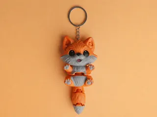 Flexi Articulated Fox – Cute Print-in-Place Toy