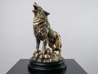 Nekro-Lupus Undead – Rotten Zombie Wolf 3D-Printed Sculpture