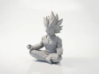 Vegeta Meditating Figurine Anime 3D Printable