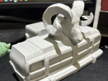 RAM Truck with Ram hood ornament Tow Hitch receiver