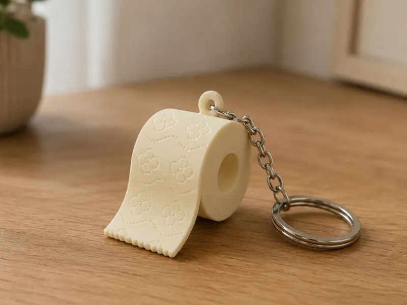 Porte-clés Papier Toilette – Mini Rouleau Amusant