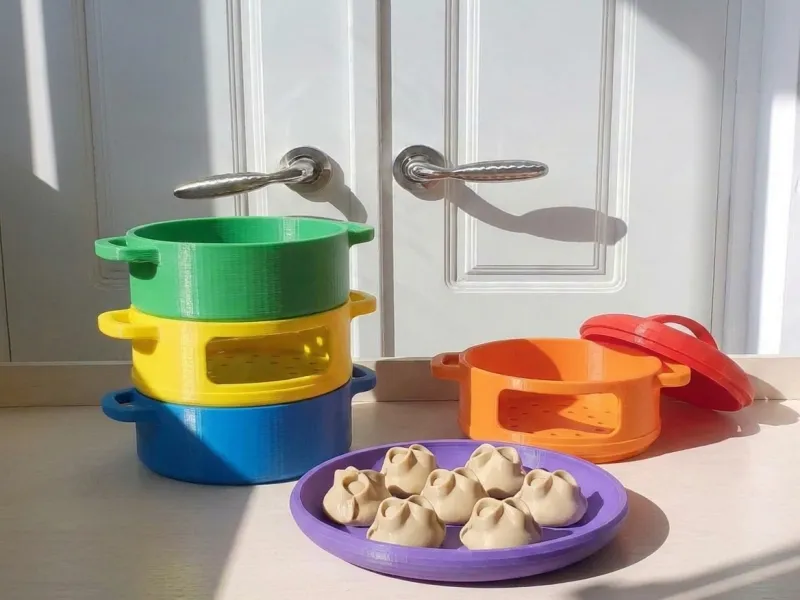 Set giocattolo di vaporiera per manti con manti 🥟