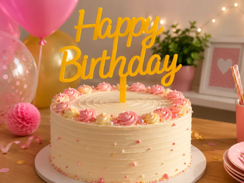 Happy Birthday Cake Topper – Topo de Bolo