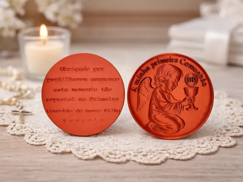 Primeira Comunhão Inclinada Personalizável